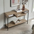 thumbnail image 3 of Henn&Hart 45" Blackened Bronze/Antiqued Gray Oak Console Table, 3 of 5