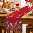thumbnail image 5 of Independence Day Table Runner 70 Inches Long Farmhouse Dress Scarves, 4th of July Red Striped Stars Patriotic Dining Tablerunner for Coffee Table/Kitchen Island/Party Décor, 13" x 70", 5 of 8