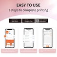 thumbnail image 4 of TFixol Pink Q2 57mm Thermal Printer with 300dpi Resolution, Bluetooth Connectivity, Compatible with Android & iOS, Built-in Battery, Includes 57x30mm White Thermal Paper Roll, 4 of 6