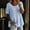 Light blue, variant on Cotton Linen Shirts For Women,Casual Tops For Women Womens Linen Tops Linen Blend Tops Cotton Blouses Shirts For Women Trendy Organic Linen Clothes Women Blue M