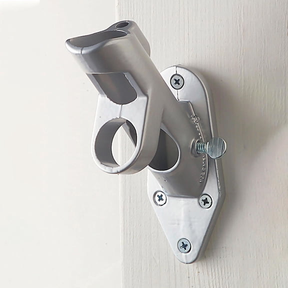 Evergreen Flag Two-Position Aluminum Silver Flag Pole Bracket Flag Pole Hardware for The Home
