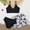 Z23-Black, variant on FUZHIQ 3 Piece Swimsuit for Girls Solid Color V Neck Bikini Suit Teen Girls Swimwear Sport with Cover Up Skirt,11-12 Years