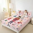 thumbnail image 4 of Feelyou Christmas Nutcracker Twin Sheet Sets for Kid, Dreamy Princess Fairy Twin Fitted Sheet, Kawaii Rat Guard Flat Sheet, Lightweight Room Decor, 3pcs, 4 of 7