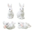 thumbnail image 7 of Thinsont Rabbit Adornment Miniature Creative Useful Bunny Statue Lifelike Small Bunny Figurine for Household Tabletop Balcony Yards Lawn Type 1, 7 of 7