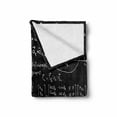 thumbnail image 2 of Physics Soft Flannel Fleece Blanket, Mechanical Sketches and Formulas on Blackboard Looking Backdrop Print, Cozy Plush for Indoor and Outdoor Use, 50" x 60", Charcoal Grey and White, by Ambesonne, 2 of 6