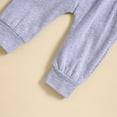 thumbnail image 4 of Likimi Toddler Valentine'S Day Two Piece Set Short Sleeve Letter Prints Crew Neck T Shirt Tops Pants Outfits Suit For Boys Girls Gray Size 3-6 Months, 4 of 7