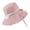 Pink, variant on Adjustable Drawstring Sun Bucket Hat Foldable Design Easy To Carry Fisherman Hat