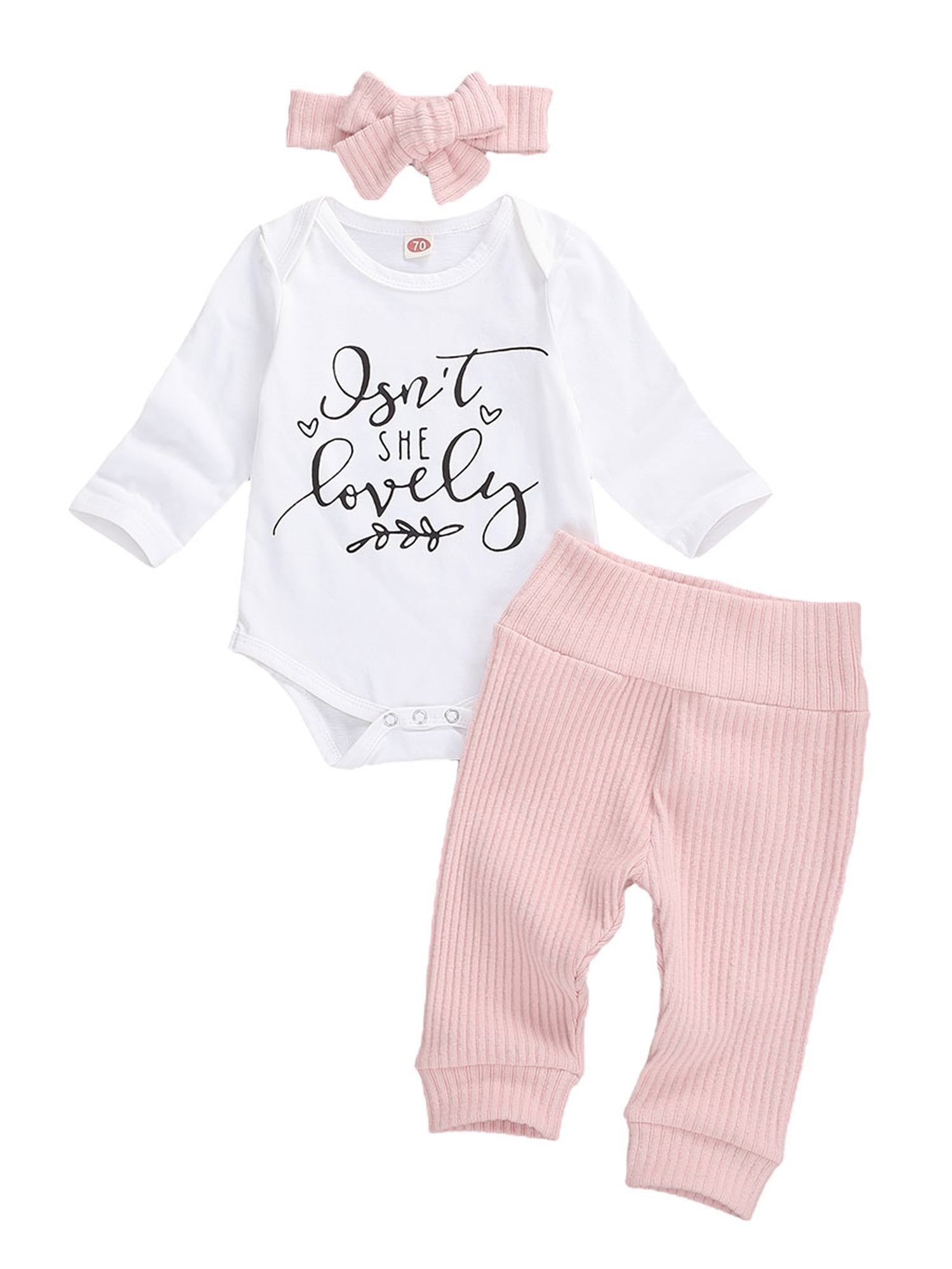 Details about   Infant Newborn Baby Girl Romper Jumpsuit Tops Pants Headband Outfits Clothes Set 