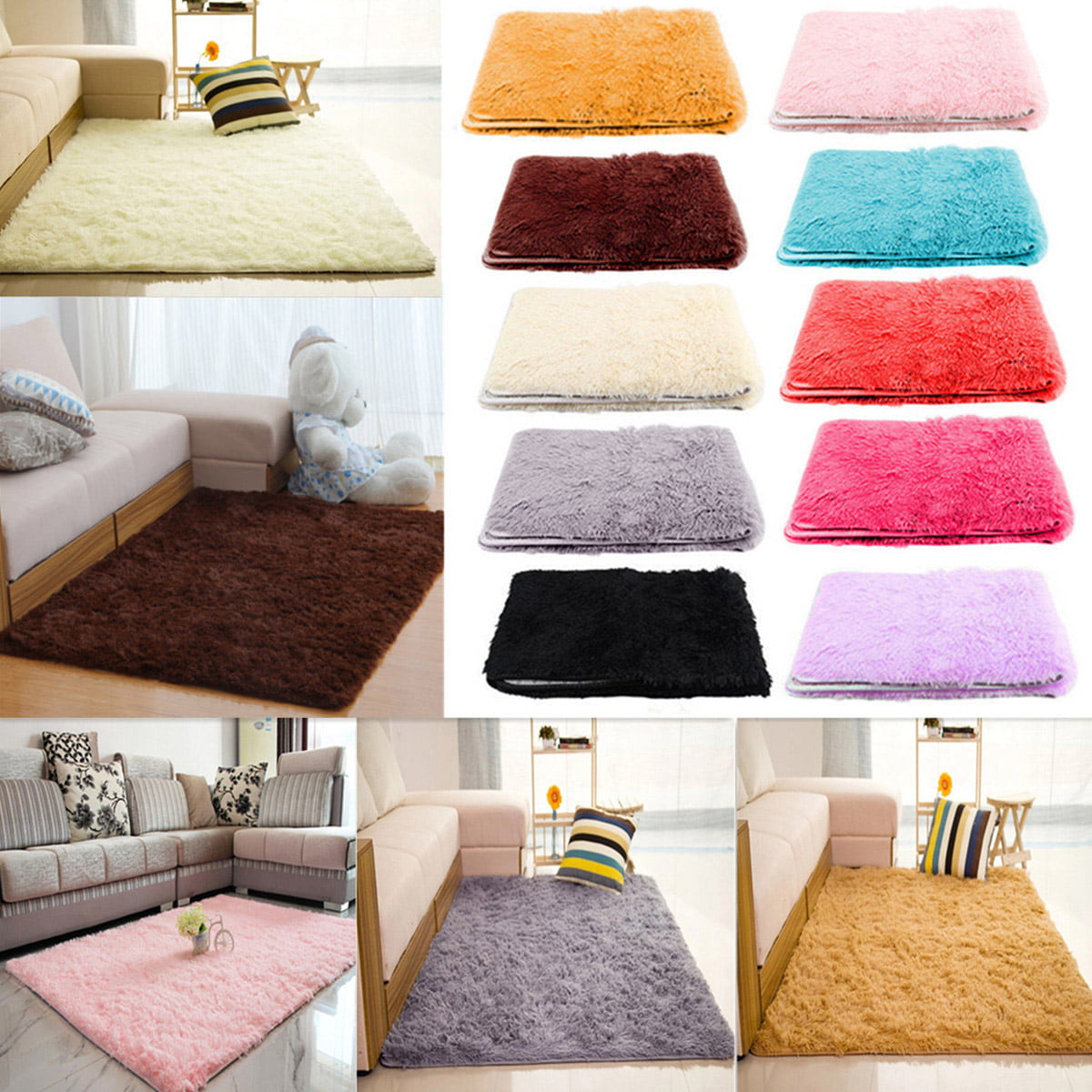 rugs carpet rug fluffy area living bedroom floor mat dining modern nursery