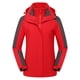 thumbnail image 1 of Chaquetas y abrigos casuales sin capucha de manga larga para mujer, chaqueta impermeable lisa con capucha para exteriores, abrigo superior a prueba de viento para mujer, 1 of 2