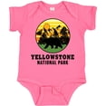 thumbnail image 3 of Inktastic Yellowstone National Park with Bear Mountains and Trees Cricle Boys or Girls Baby Bodysuit, 3 of 5