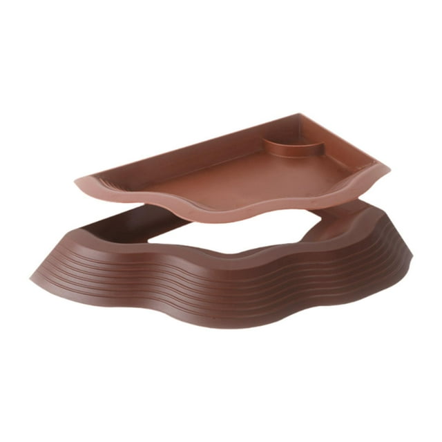 koolsoo Décoration de Plat d'Eau pour Tortue, Reptile, Piscine, Léopard, Marron