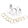 thumbnail image 2 of USB Curtain String Lights with Remote Control, Hook Mount LED Copper Wire Light, Dimmable Fairy Lighting for Bedroom Holiday Party Ambient Decor, 2 of 4