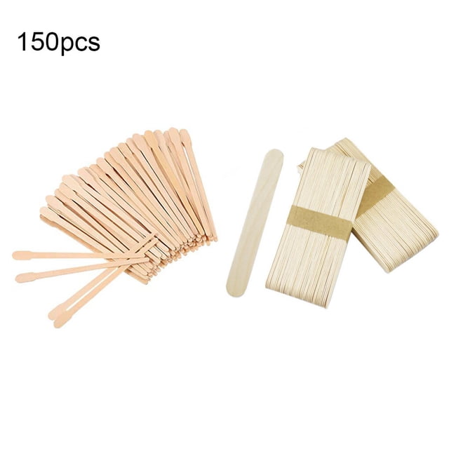 150 Pieces Women Men Portable Use Wood Wax Sticks Assortment Wood Waxing Applicators Assorted Kit Applying Rod Spatula Accessories
