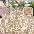 thumbnail image 3 of SHIQI-6'x6' Tapis d'Extérieur pour Patio en Solde Tapis Réversibles Ronds Portables en Plastique Paille Imperméable Boho Intérieur Extérieur Tapis de Zone pour Camping-Car Pique-Nique Tente Piscine Balcon Plage, Marron&Beige, 3 of 4