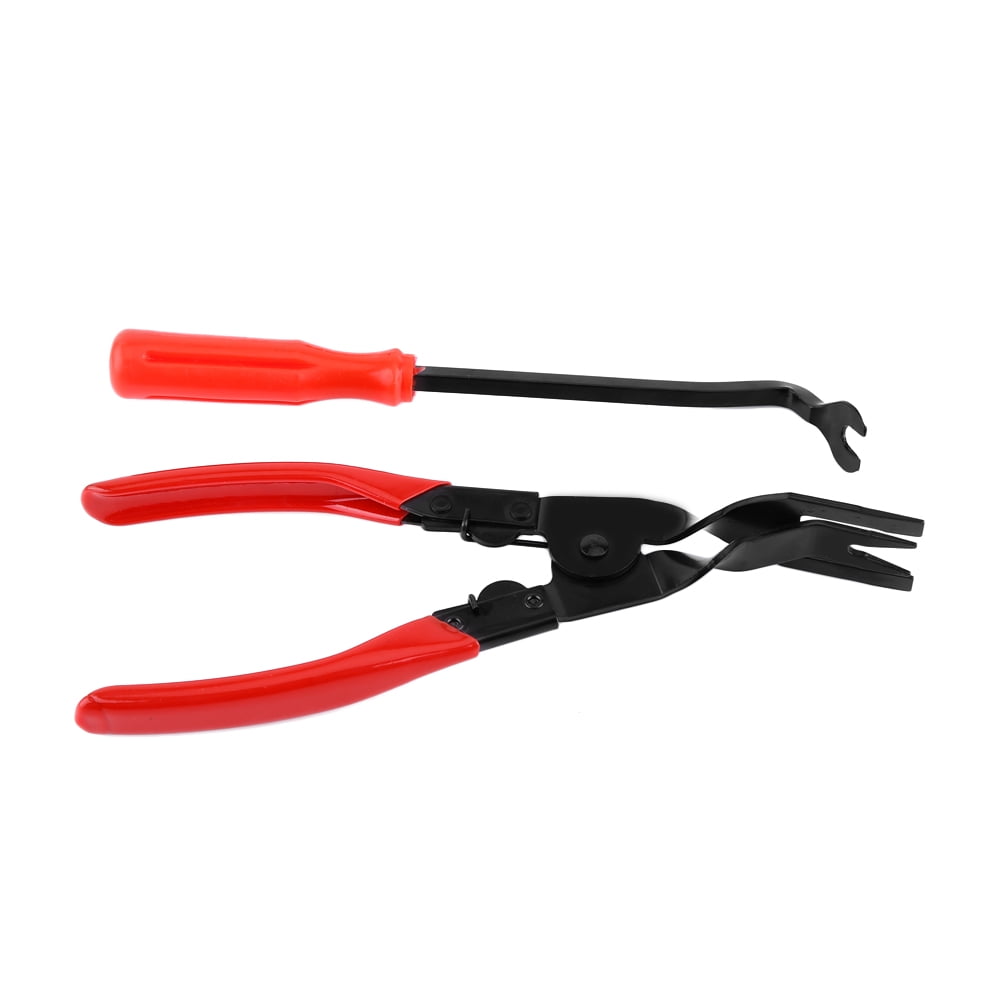 Car Interior Door Panel Trim Clips Removal Plier Upholstery Remover Pry Bar Tool 