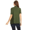 thumbnail image 4 of MOA Collection Casual Open Front Short Sleeve Cardigan, 4 of 5