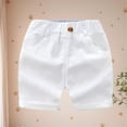 thumbnail image 2 of Toddler Boys' Elastic White Summer Uniform Pants for Boys Summer Clothes for Girls 2T, 2 of 3