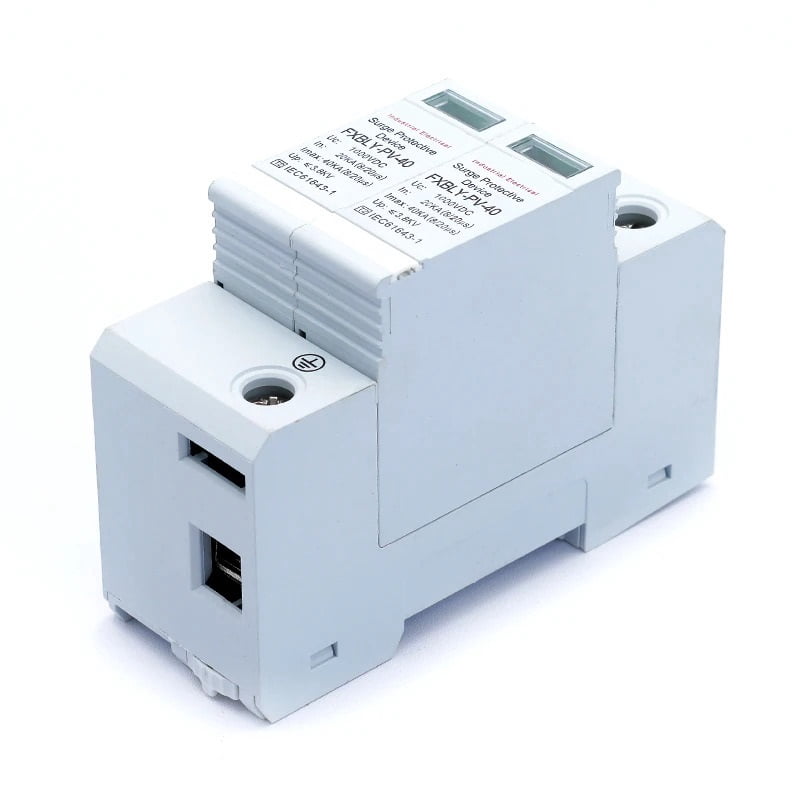 Solar Surge Protector Din Rail Mounting DC 1000V 20KA~40KA Low-voltage Arrester Device 2P PV Photovoltaic SPD for House