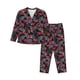 thumbnail image 1 of Fotbe Colorful Hawaii Palms Conjunto de Pijama de Manga Larga para Mujer con Estampado, Ropa de Dormir de 2 Piezas, Conjunto de Casa Suave y Cómodo con Bolsillos-Small, 1 of 7