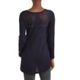 thumbnail image 2 of Concepts Women's Long Sleeve Scoop Neck Top with Lace Detail, 2 of 4
