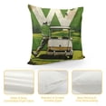 thumbnail image 4 of Cartoon Golf Cart Pillow CoverSingle Pack,Retro Green Print Sport Theme Reversible Throw Pillow Cover Case,Watercolor Golf Club Ball Gane Lover Square Cushion Cover Set for Bedroom, 4 of 5