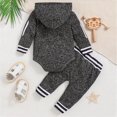 thumbnail image 6 of Newborn Baby Boy Clothes Plaid Letter Print Long Sleeve Hoodies Romper + Long Pants 2PCS Fall Winter Outfits Set Kaprioy Boys Clothes Fall Winter, 6 of 7