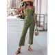 thumbnail image 5 of Elegantes de Verano para Mujer, Sin Mangas, con Cuello en U, Informales, de Pierna y Pantalones Largos 2025, Verde , Talla L, 5 of 9