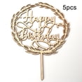 thumbnail image 3 of Bewildely 5 piezas suministros de decoración de pasteles feliz cumpleaños herramientas de para hornear velas de cumpleaños banderines decoración Kits de decoración para fiestas JM01360 Bewildely HA011938-02, 3 of 5
