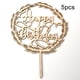 thumbnail image 2 of Yuarrent 5 piezas suministros de decoración de pasteles feliz cumpleaños herramientas de para hornear velas de cumpleaños banderines decoración Kits de decoración para fiestas JM01360 Yuarrent HA011938-02, 2 of 5
