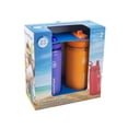 thumbnail image 2 of Botella de agua Thermoflask Kids de 480 ml con tapa con pajita, color morado y naranja, 2 of 7