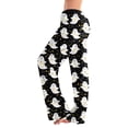 thumbnail image 5 of Satingcolo Halloween Pajama Pants Women Cute Funny Print Pajamas Casual Elastic Waist Palazzo Pants Fall Pajamas, 5 of 6