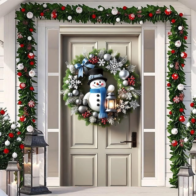 Vaidha 35x71 Inch Christmas Door Cover | Holiday Door Curtain with Festive Patterns | Polyester Door & Wall Decoration for Christmas Party & Home Decor