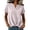 Gray(Women Tops), variant on Short Sleeve Blouse for Women V Neck Solid Casual Top with Rolled Cuffs, Lightweight Flowy Tunic for Work & Weekend