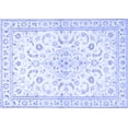 thumbnail image 1 of Ahgly Company Machine Washable Indoor Rectangle Medallion Blue Traditional Area Rugs, 5' x 8', 1 of 4