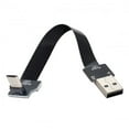 thumbnail image 2 of Chenyang CY Up Angled USB 2.0 Type-A Male to Micro USB 5Pin Male Data Flat Slim FPC Cable for FPV and Disk and Phone, 2 of 7