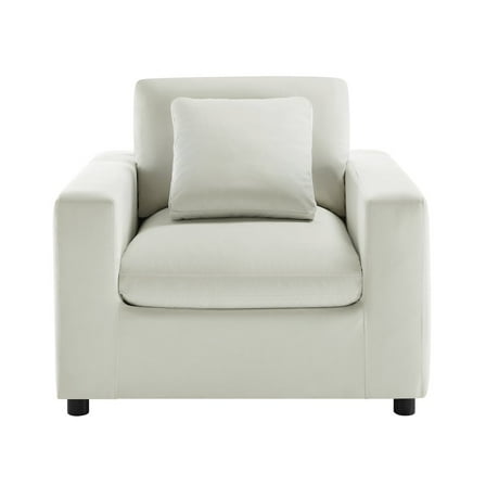 Comfort Pointe Casella Modern Armchair in Ivory Performance Fabric