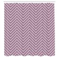 thumbnail image 2 of Ambesonne Modern Shower Curtain, Triangle Zigzag Minimalist, 69"Wx84"L, Pale Eggplant, 2 of 4