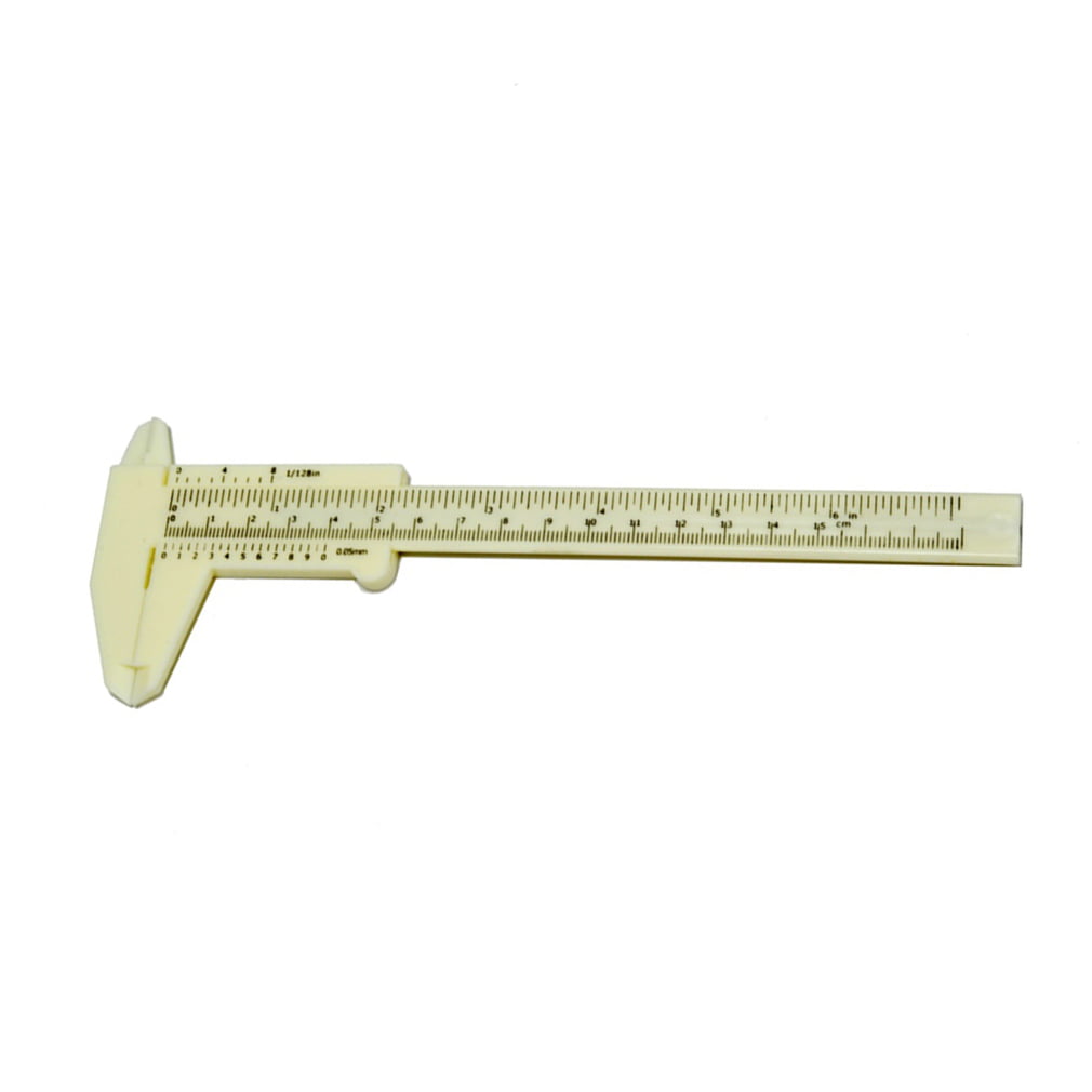Mini Plastic Ruler Sliding 150mm Vernier Caliper Gauge Measure Tools Pocket Tool 