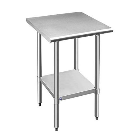 ROCKPOINT Stainless Steel Kitchen Prep & Work Table 24x24x34.7inch Silver