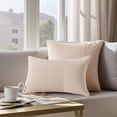 thumbnail image 2 of Unique Bargains 2Pcs Modern Strip Throw Pillow Covers for Living Room Blue 18" x 18", 2 of 6