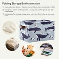 thumbnail image 5 of Coolnut Cute Wild Whale Foldable Storage Basket for Shelves, Collapsible Sturdy Storage Bin with Handles, Canvas Storage Cube for Organizing Closet 2PCS Decor Gifts, 5 of 7