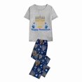 thumbnail image 5 of LuLiaMenton Matching Couples Hanukkah Pajamas Menorah Dreidel Short Sleeve Long Pants Set, 5 of 5