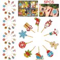 thumbnail image 1 of (GS07) Navideño Navideña Copo Nieve Muñeco Nieve Navidad Hombre 10 Piezas (diamante Forma Especial Una Cara) (con Video), 1 of 5