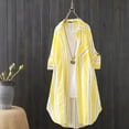thumbnail image 2 of Spring Tops for Women 2025!DianGeFu Womens Clothes Tops with Lace Fashion Casual,Women's Medium Length Loose Top Long Sleeved Plaid Shirt Jacket,Yellow,XXL, 2 of 7