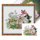 thumbnail image 1 of Hilo Algodón Ecológico Bordado Punto Cruz Gato Las Estaciones 14CT 30x26cm, 1 of 9