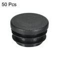 thumbnail image 3 of 0.87" Round Black PE Tubing End Cap Steel Furniture Pipe Tube Covers Insert 50 Pcs, 3 of 3