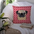 thumbnail image 3 of Carolines Treasures BB5332PW1414 Fawn Pug Fabric Decorative Pillow, 14Hx14W, multicolor, 3 of 4