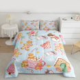 thumbnail image 2 of Feelyou Merry Christmas Child Bedding Comforter Set, Winter Coffee Cake Twin Comforter Sets, Cartoon Xmas Tree Cabin Reversible Bedding Set, Luxury Bedroom Decor, 2 Pieces, 2 of 8