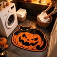 thumbnail image 4 of Assorted Novelty Shaped Cute Halloween Pumpkin Bath Mat Soft Absorbent Tufted Non Slip Washable Fall Bathroom Rug for Autumn Holiday Decor 24x16 Inch, 4 of 8